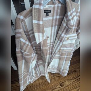 Banana Republic Long XL Fleece Plaid Jacket Shirt
